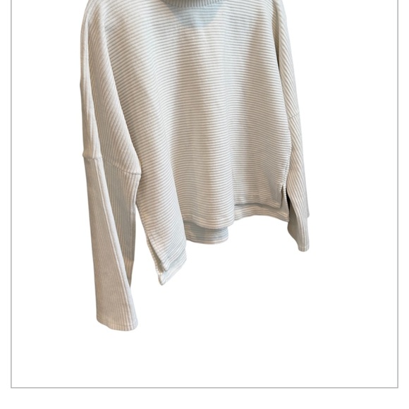 MADEWELL Cream Ribbed Turtleneck Sweater - Picture 5 of 8